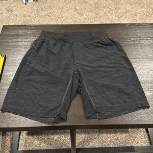 Lululemon Men’s Medium THE Short 9” Linerless Black and Grey